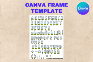 Alternative view of Canva Letters Frame Alphabet Template_16