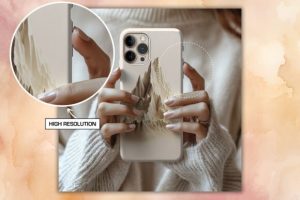 Alternative view of Canva Phone Case Mockup Drag and Drop