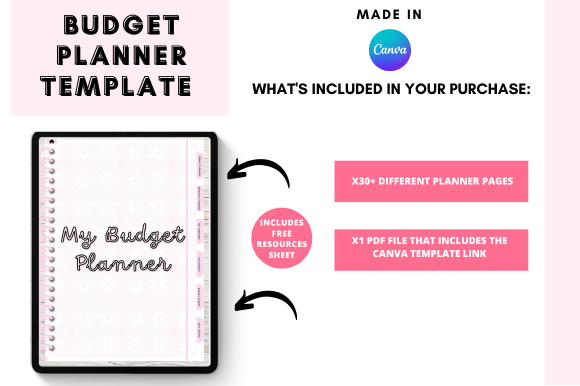 Canva Pink Digital Budget Planner - Image 2