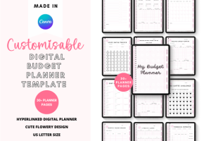 Canva Pink Digital Budget Planner