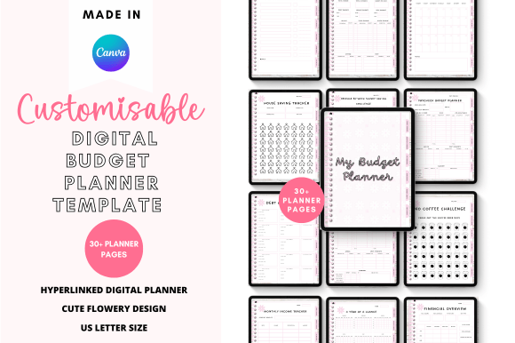 Canva Pink Digital Budget Planner