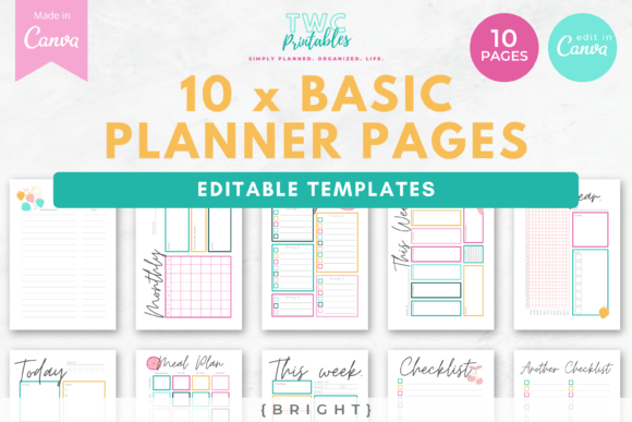Canva Planner Templates | BRIGHT