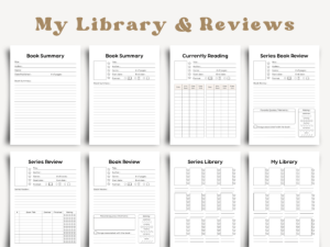 Alternative view of Canva Reading Journal Editable Template