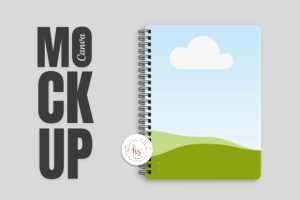 Canva Spiral Notebook Mockup