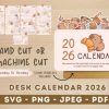 Capybara 2026 Desk Calendar Printable