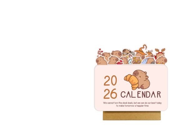 Capybara 2026 Desk Calendar Printable - Image 5