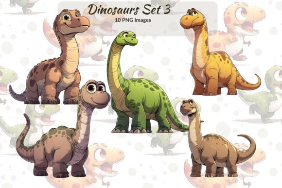Cartoon Dinosaur Bundle 3 - Image 2