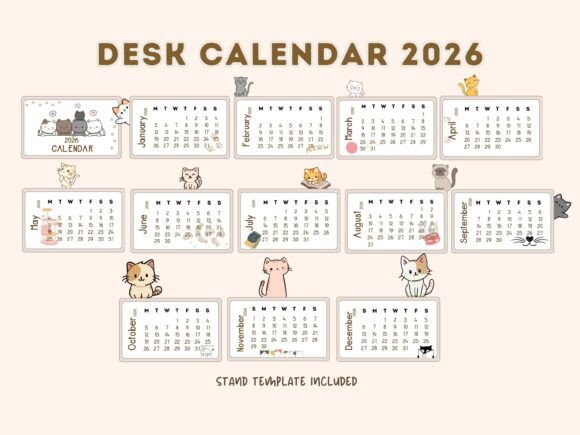 Cat Desk Calendar 2026 - Image 2