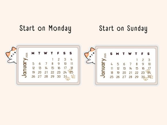 Cat Desk Calendar 2026 - Image 3