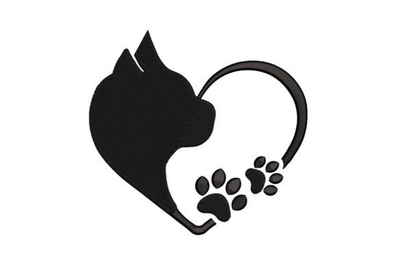 Cat Heart Paw Print