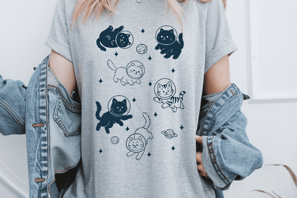 Cats in Space PNG | Funny Cosmic Cat