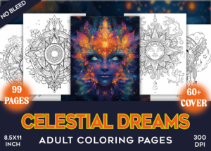 Celestial Dreams - Adult Coloring Pages