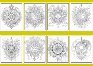 Alternative view of Celestial Dreams - Adult Coloring Pages