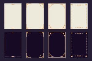 Celestial Boho Tarot Card Frames Set