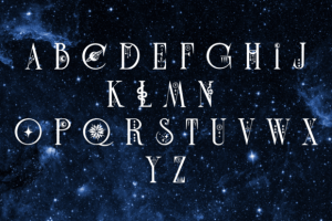 Alternative view of Celestial Moon Font