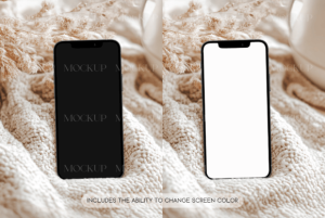 Alternative view of Cell Phone Mockup, Phone Screen Mock