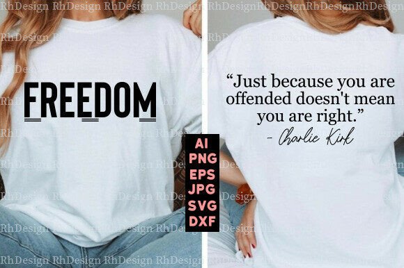 Charlie Kirk Freedom Bundle SVG, Justice - Image 3