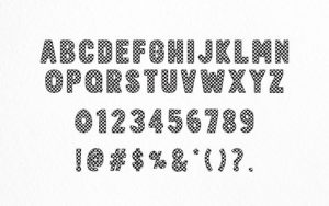 Alternative view of Checkered Army Font