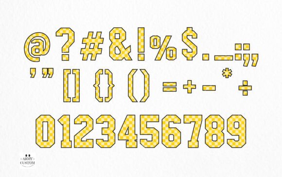 Checkered Back to School Font - Image 3