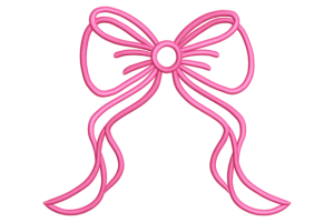Chic Pink Ribbon Bow