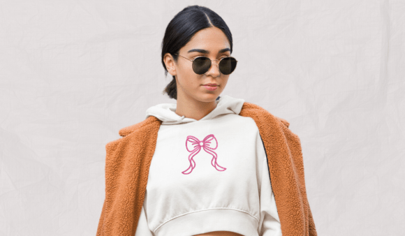 Chic Pink Ribbon Bow - Image 2