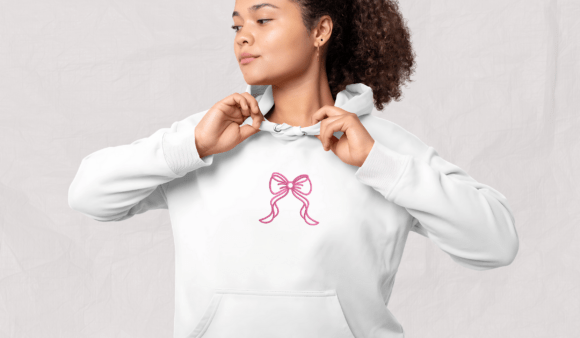 Chic Pink Ribbon Bow - Image 4