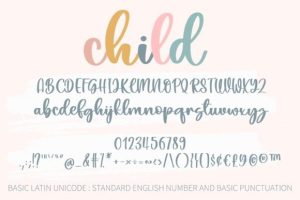 Alternative view of Child Font