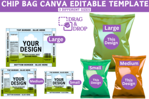 Chip Bag Label Canva Editable Template