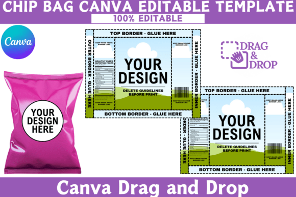 Chip Bag Label Canva Template