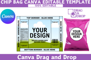 Alternative view of Chip Bag Label Canva Template