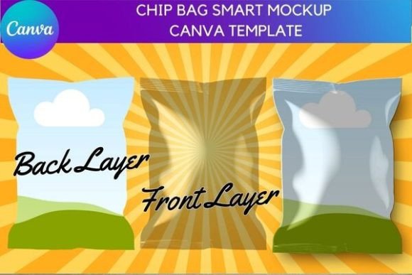 Chip Bag Smart Mockup Editable Canva - Image 3