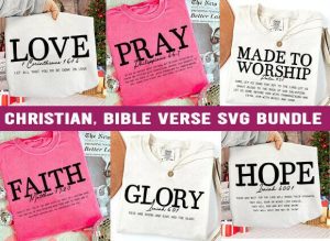 Christian Bible Verse Svg Bundle, Faith