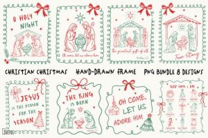 Christian Christmas Hand-Drawn Bundle