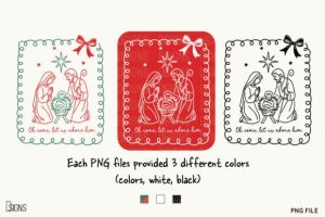 Alternative view of Christian Christmas Hand-Drawn Bundle