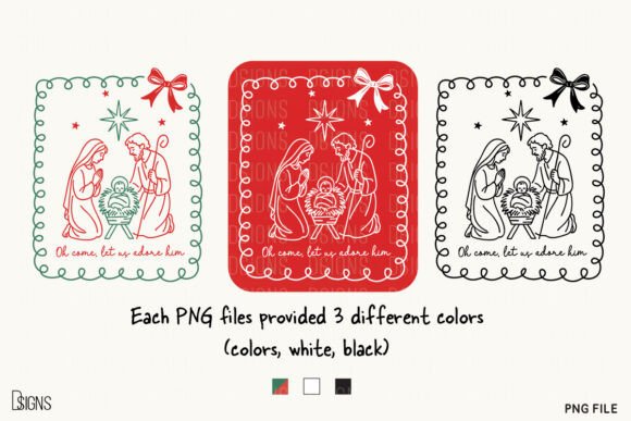 Alternative view of Christian Christmas Hand-Drawn Bundle