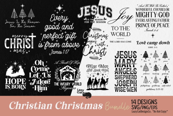 Christian Christmas SVG PNG Bundle - Image 2