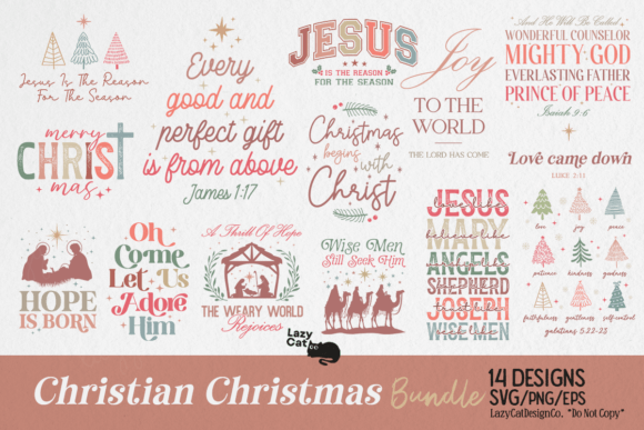 Christian Christmas SVG PNG Bundle