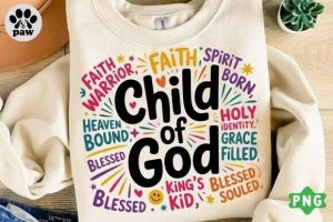 Christian Faith Colorful Sublimation PNG