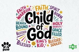 Alternative view of Christian Faith Colorful Sublimation PNG