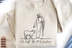Christian PNG Lost Sheep Jesus SVG PNG