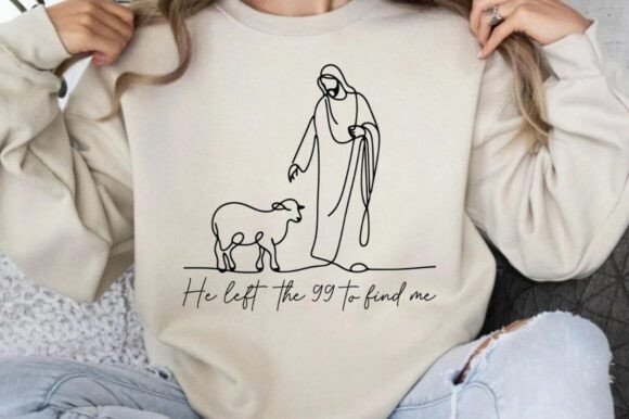 Christian PNG Lost Sheep Jesus SVG PNG - Image 5