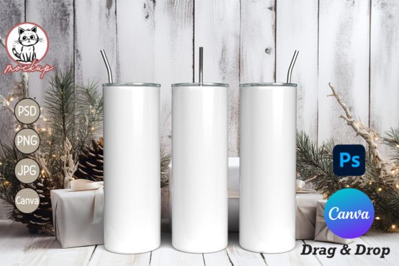 Christmas 20oz Tumbler Mockup | Canva