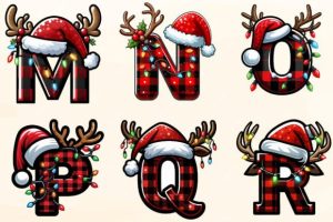 Alternative view of Christmas Alphabet Latter Clipart Png