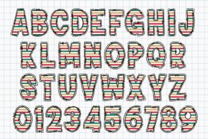 Alternative view of Christmas Alphabet Letters Sublimation