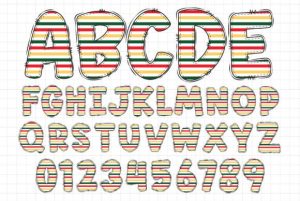 Alternative view of Christmas Alphabet Letters Sublimation