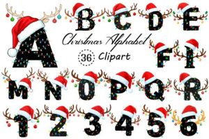 Christmas Alphabet Png Clipart
