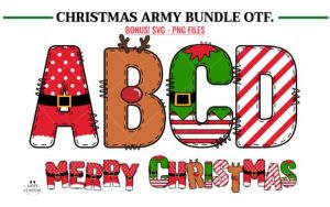 Christmas Army Bundle Font