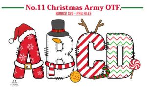 Christmas Army Bundle Font