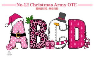 Christmas Army Bundle Font