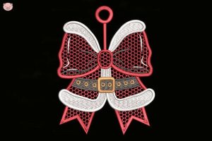 Christmas Bows Freestanding Lace Ear